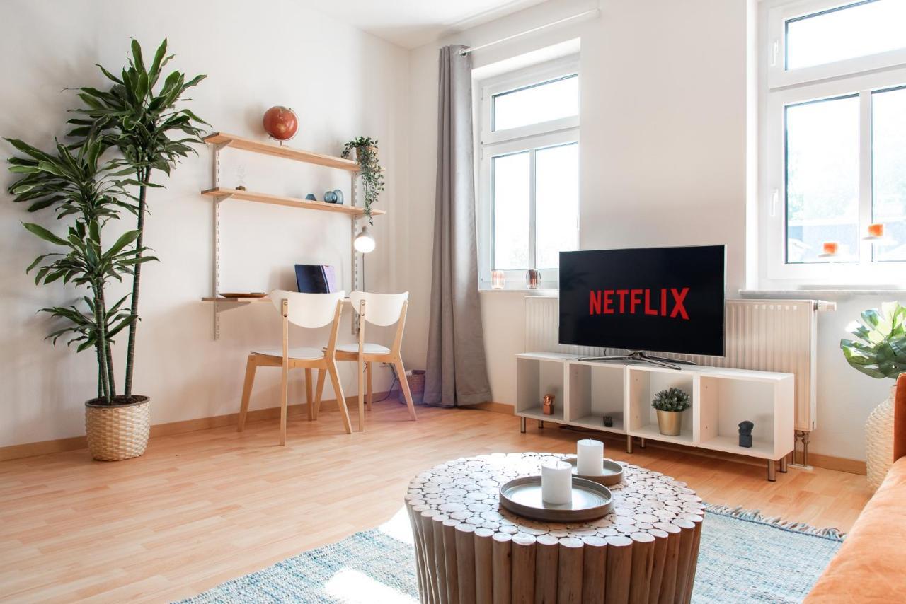 Stilvolles Apartment - Balkon, Netflix, Nespresso, Zentral, Messe Chemnitz Kültér fotó